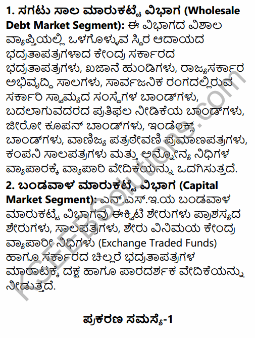2nd PUC Business Studies Question Bank Chapter 10 Financial Market in Kannada 33