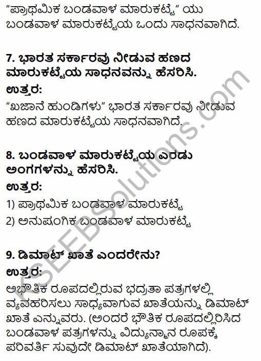2nd PUC Business Studies Question Bank Chapter 10 Financial Market in Kannada 55