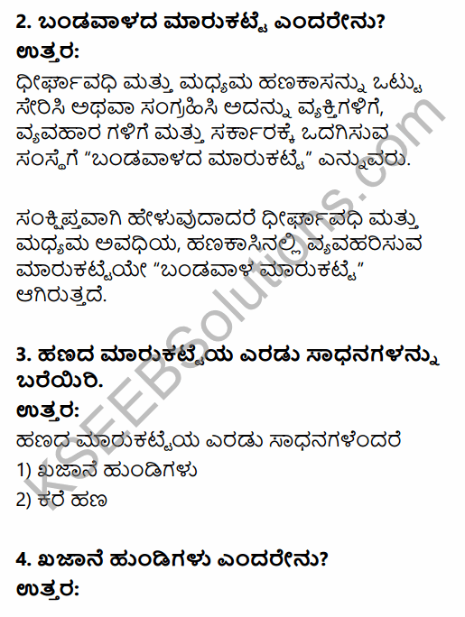 2nd PUC Business Studies Question Bank Chapter 10 Financial Market in Kannada 61