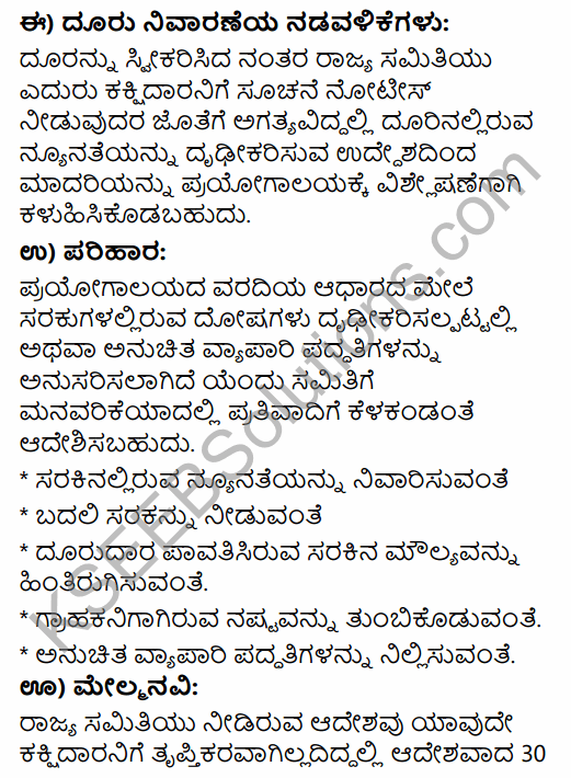 2nd PUC Business Studies Question Bank Chapter 12 Consumer Protection in Kannada 42