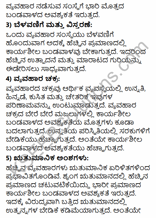 2nd PUC Business Studies Question Bank Chapter 9 Financial Management in Kannada 57