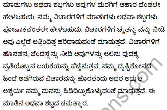 The Wonderful Words Poem Summary in Kannada 2