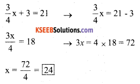 KSEEB Solutions for Class 7 Maths Chapter 4 Simple Equations Ex 4.4 3