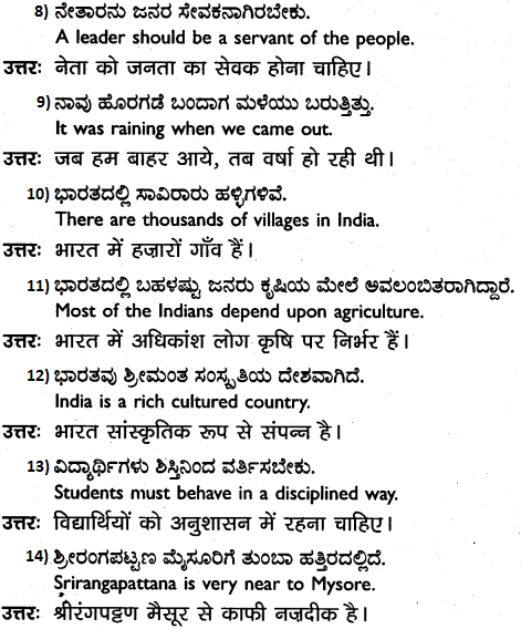 1st PUC Hindi Workbook Answers अनुवाद 2