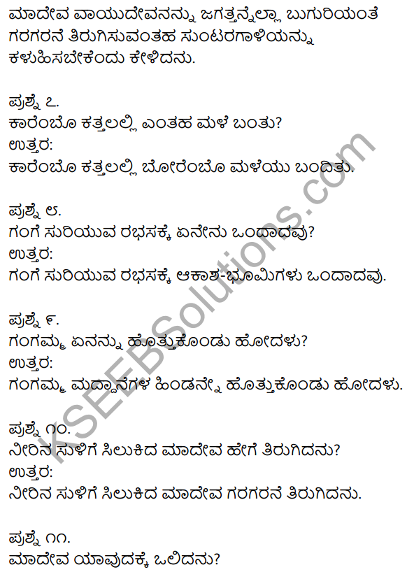 1st Puc Kannada Notes KSEEB Solutions