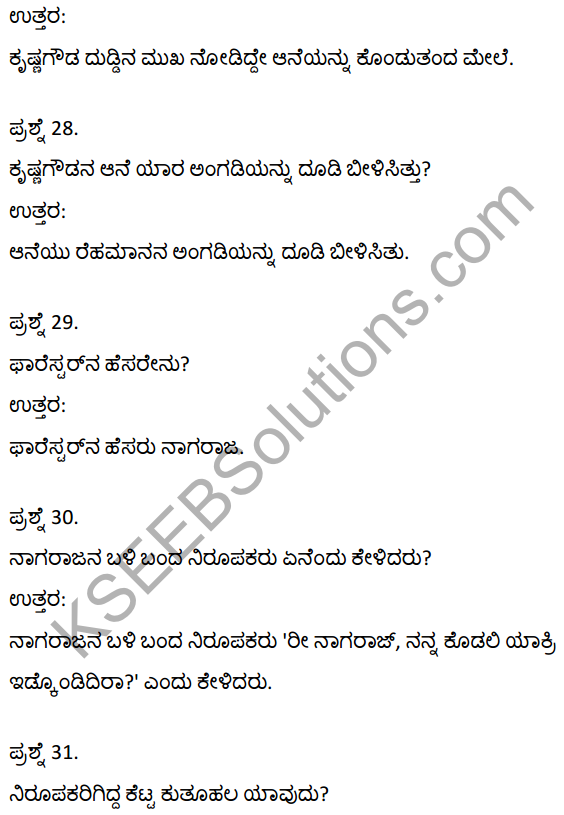 2nd PUC Kannada Textbook Answers Sahitya Sampada Chapter 21 Krishna Gowdana Aane 8