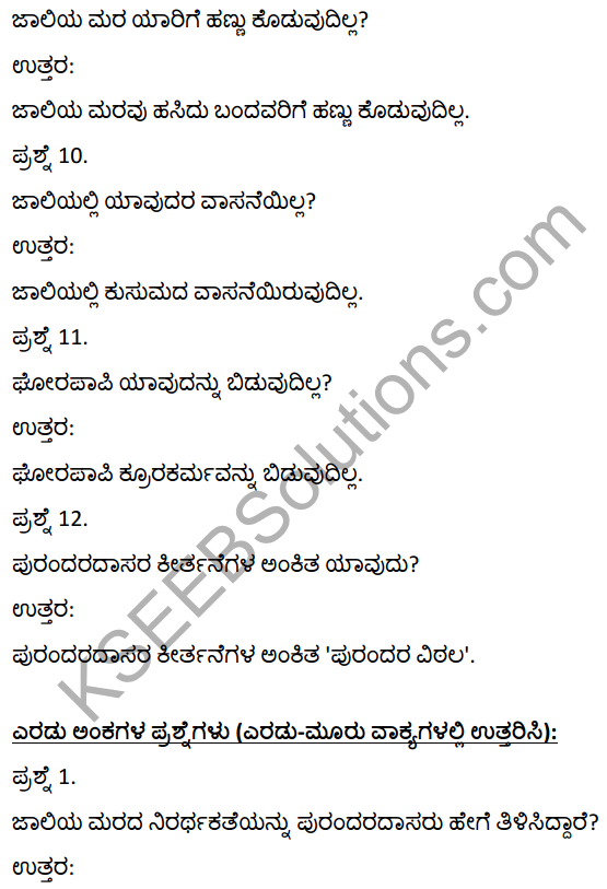 2nd PUC Kannada Textbook Answers Sahitya Sampada Chapter 5 Jaliya Maradante 7