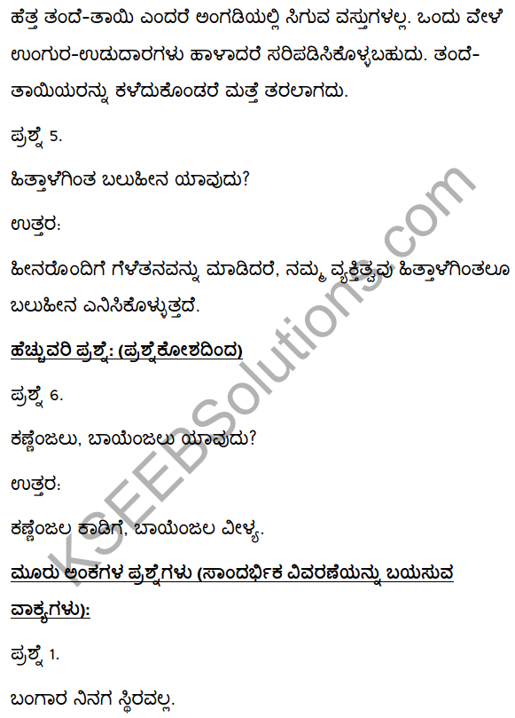 2nd PUC Kannada Textbook Answers Sahitya Sampada Chapter 6 Habbali Avara Rasaballi 14